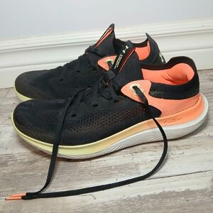 Under Armour Women’s Flow Sneakers – Black & Orange – Size 9 – Lightweight